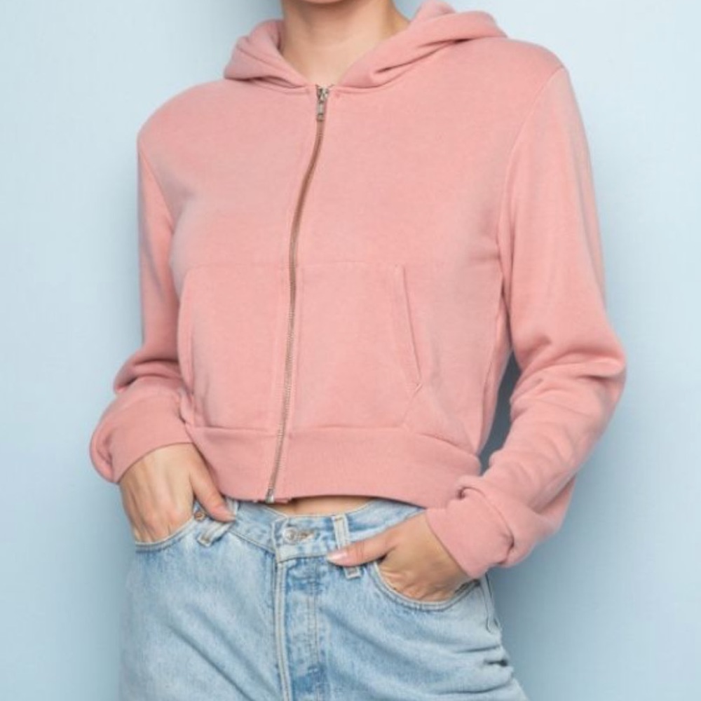 brandy melville dusty rose crystal jacket